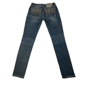 Miss Me Embellished Pocket Skinny Jeans Dark Wash Denim -Size‎ 26